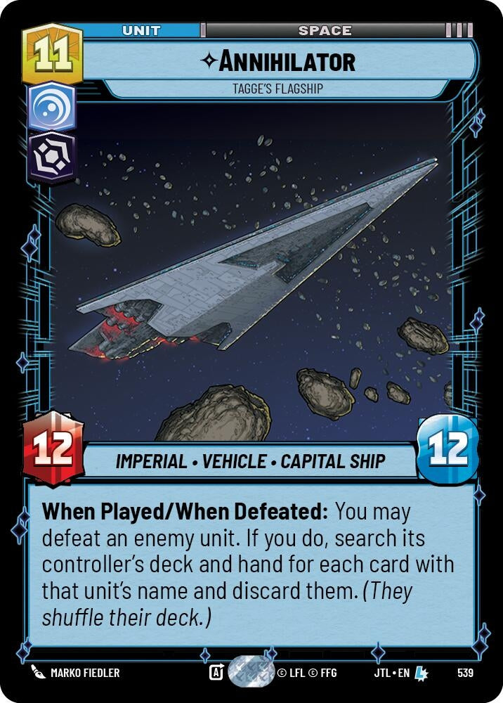 Image for Annihilator - Tagge's Flagship (Foil) (Jump to Lightspeed) (539) - Star Wars: Unlimited