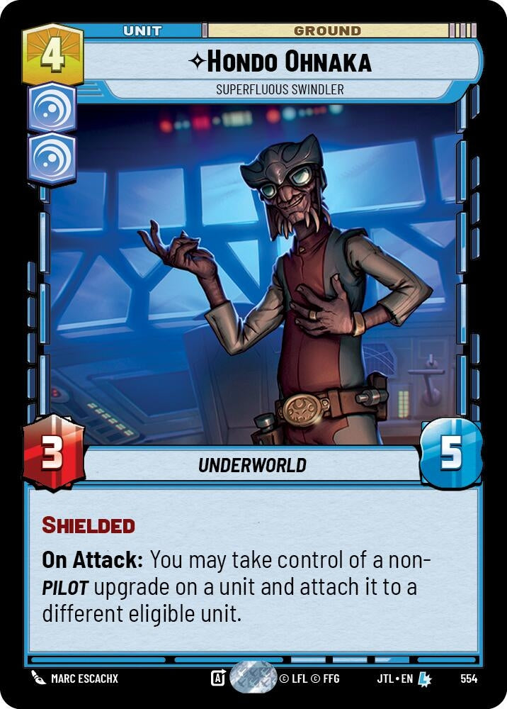 Image for Hondo Ohnaka - Superfluous Swindler (Foil) (Jump to Lightspeed) (554) - Star Wars: Unlimited