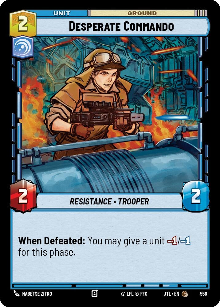 Image for Desperate Commando (Foil) (Jump to Lightspeed) (558) - Star Wars: Unlimited
