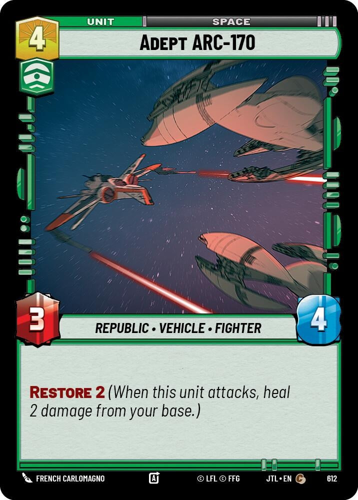 Image for Adept ARC-170 (Foil) (Jump to Lightspeed) (612) - Star Wars: Unlimited