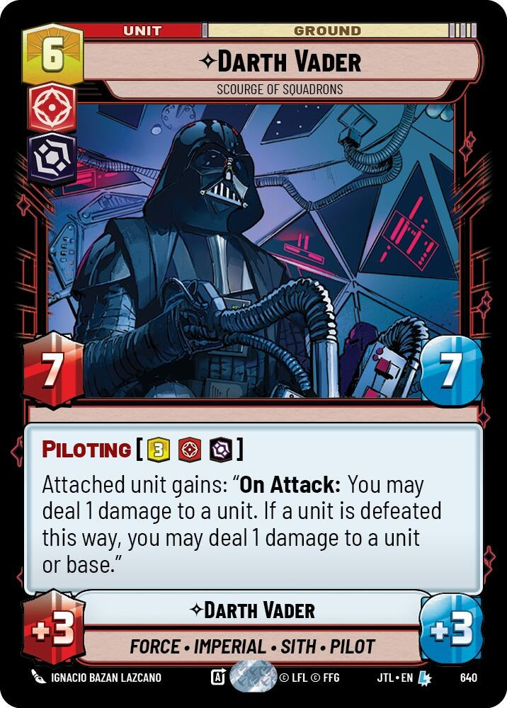Image for Darth Vader - Scourge of Squadrons (Foil) (Jump to Lightspeed) (640) - Star Wars: Unlimited