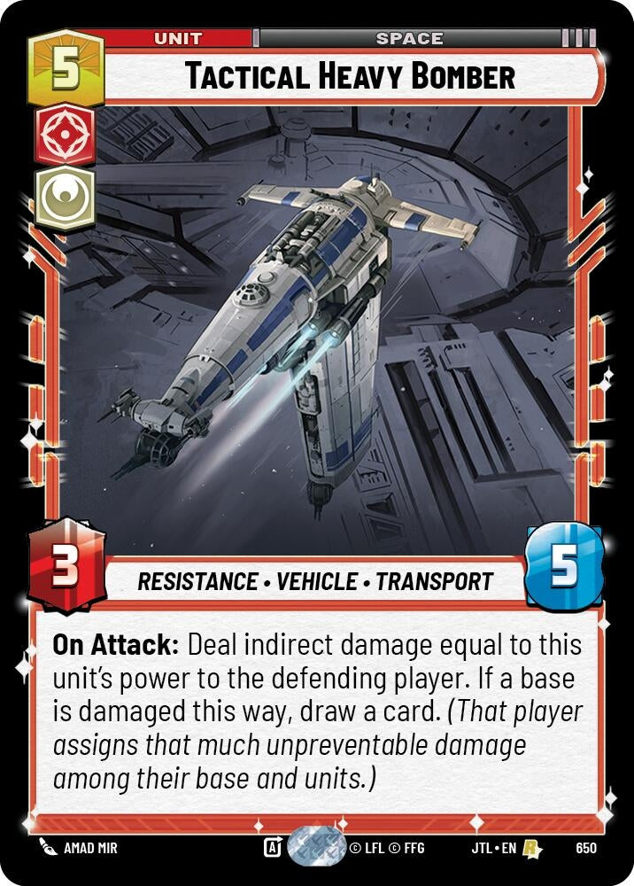 Image for Tactical Heavy Bomber (Foil) (Jump to Lightspeed) (650) - Star Wars: Unlimited