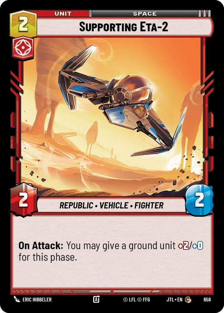Image for Supporting Eta-2 (Foil) (Jump to Lightspeed) (658) - Star Wars: Unlimited