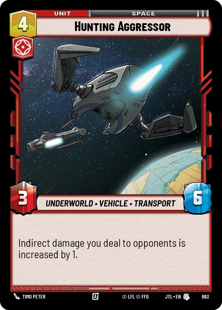 Image for Hunting Aggressor (Foil) (Jump to Lightspeed) (663) - Star Wars: Unlimited