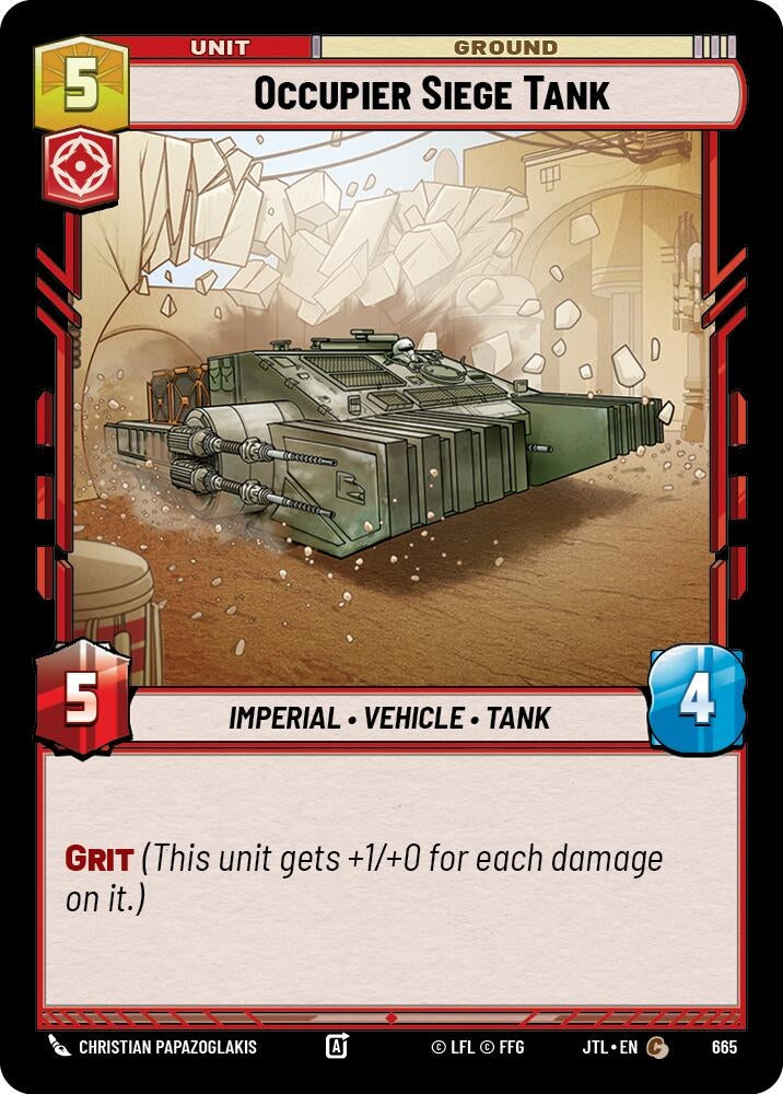 Image for Occupier Siege Tank (Foil) (Jump to Lightspeed) (665) - Star Wars: Unlimited