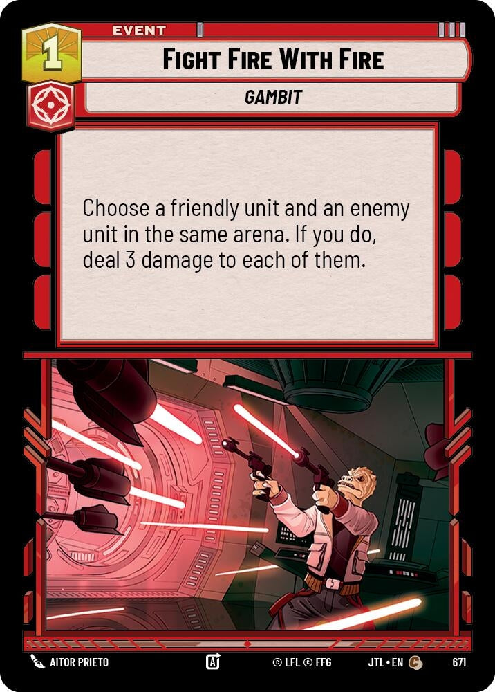 Image for Fight Fire With Fire (Foil) (Jump to Lightspeed) (671) - Star Wars: Unlimited