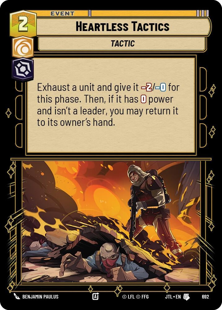 Image for Heartless Tactics (Foil) (Jump to Lightspeed) (692) - Star Wars: Unlimited