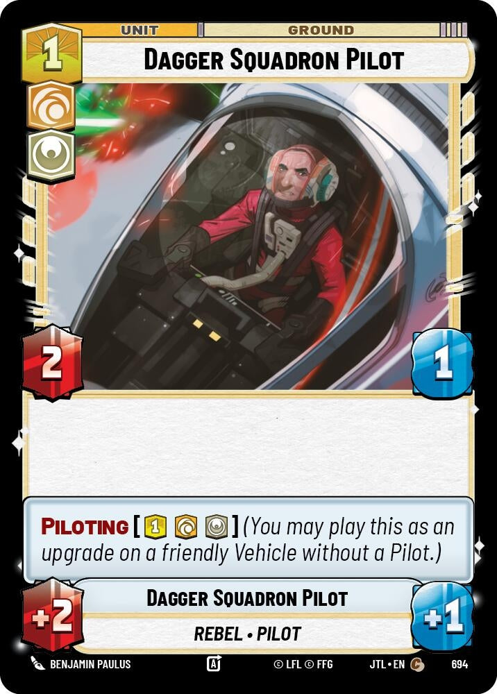 Image for Dagger Squadron Pilot (Foil) (Jump to Lightspeed) (694) - Star Wars: Unlimited
