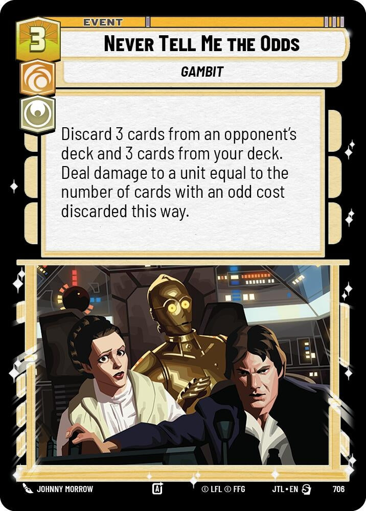 Image for Never Tell Me the Odds (Foil) (Jump to Lightspeed) (706) - Star Wars: Unlimited