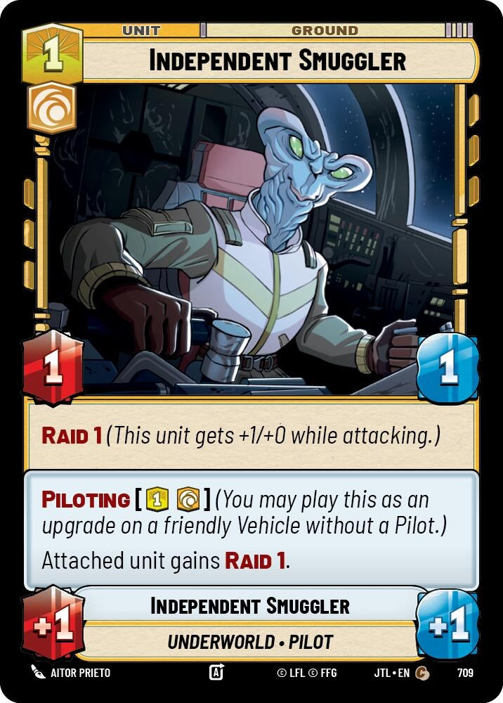 Image for Independent Smuggler (Foil) (Jump to Lightspeed) (709) - Star Wars: Unlimited