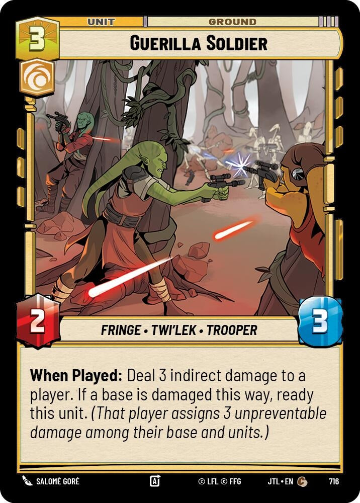 Image for Guerilla Soldier (Foil) (Jump to Lightspeed) (716) - Star Wars: Unlimited