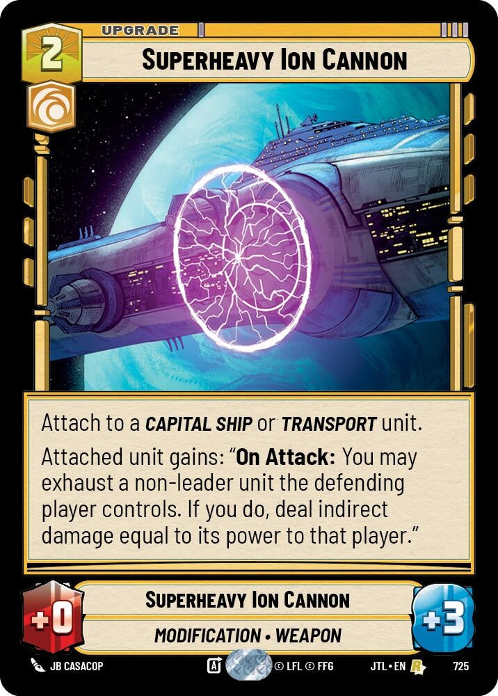 Image for Superheavy Ion Cannon (Foil) (Jump to Lightspeed) (725) - Star Wars: Unlimited