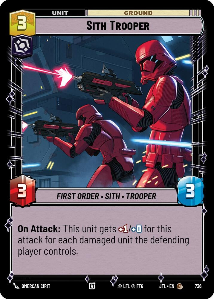Image for Sith Trooper (Foil) (Jump to Lightspeed) (736) - Star Wars: Unlimited