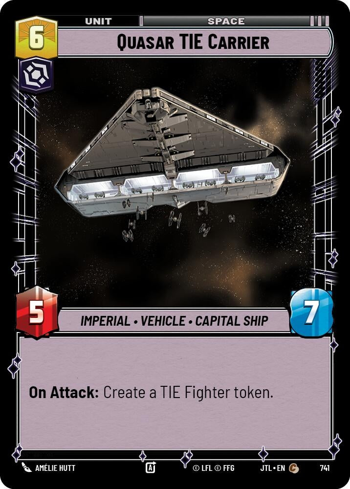 Image for Quasar TIE Carrier (Foil) (Jump to Lightspeed) (741) - Star Wars: Unlimited