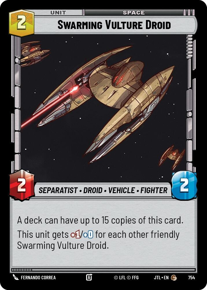Image for Swarming Vulture Droid (Foil) (Jump to Lightspeed) (754) - Star Wars: Unlimited