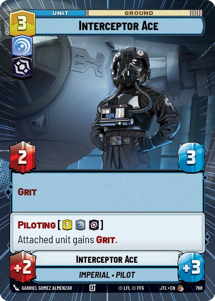 Image for Interceptor Ace (Hyperspace Foil) (Jump to Lightspeed) (768) - Star Wars: Unlimited
