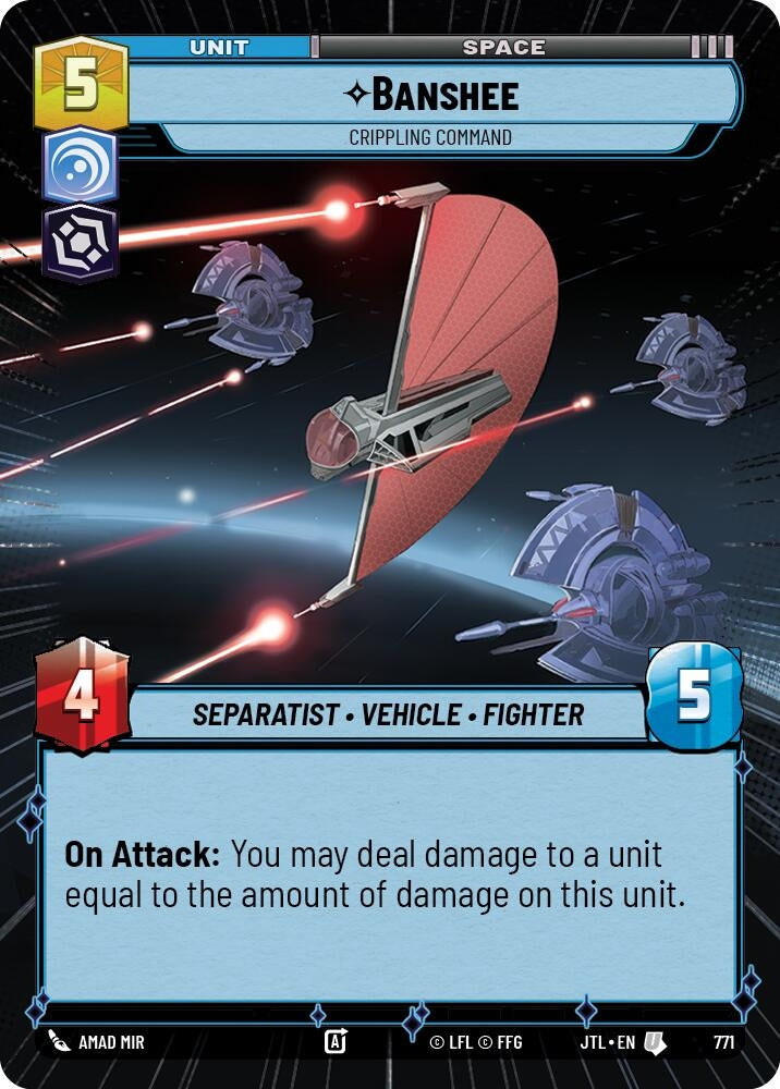 Image for Banshee - Crippling Command (Hyperspace Foil) (Jump to Lightspeed) (771) - Star Wars: Unlimited