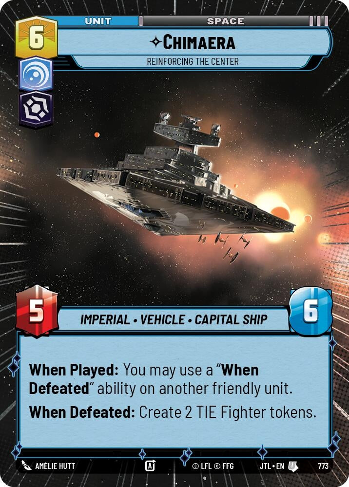 Image for Chimaera - Reinforcing the Center (Hyperspace Foil) (Jump to Lightspeed) (773) - Star Wars: Unlimited