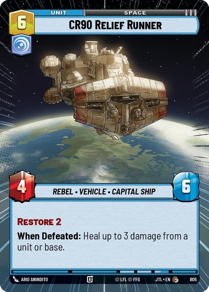Image for CR90 Relief Runner (Hyperspace Foil) (Jump to Lightspeed) (805) - Star Wars: Unlimited