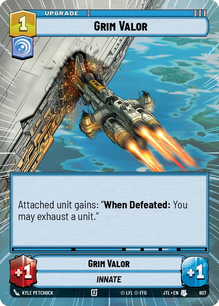 Image for Grim Valor (Hyperspace Foil) (Jump to Lightspeed) (807) - Star Wars: Unlimited