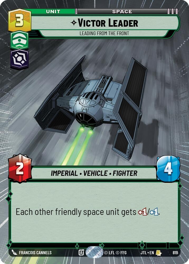 Image for Victor Leader - Leading from the Front (Hyperspace Foil) (Jump to Lightspeed) (819) - Star Wars: Unlimited