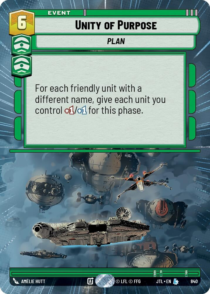Image for Unity of Purpose (Hyperspace Foil) (Jump to Lightspeed) (840) - Star Wars: Unlimited