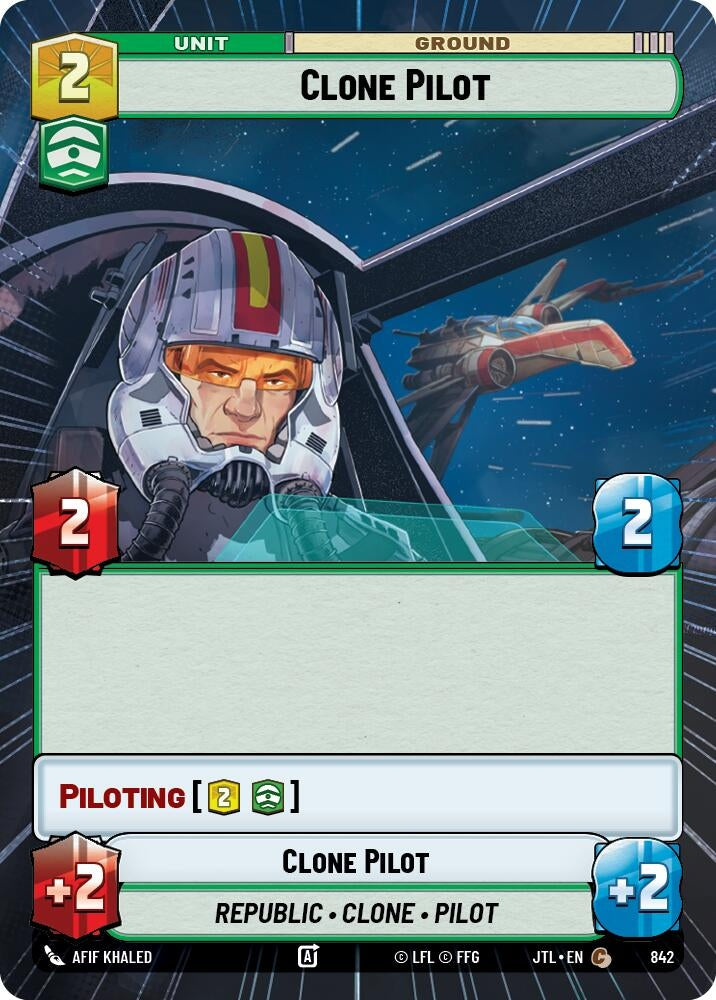 Image for Clone Pilot (Hyperspace Foil) (Jump to Lightspeed) (842) - Star Wars: Unlimited