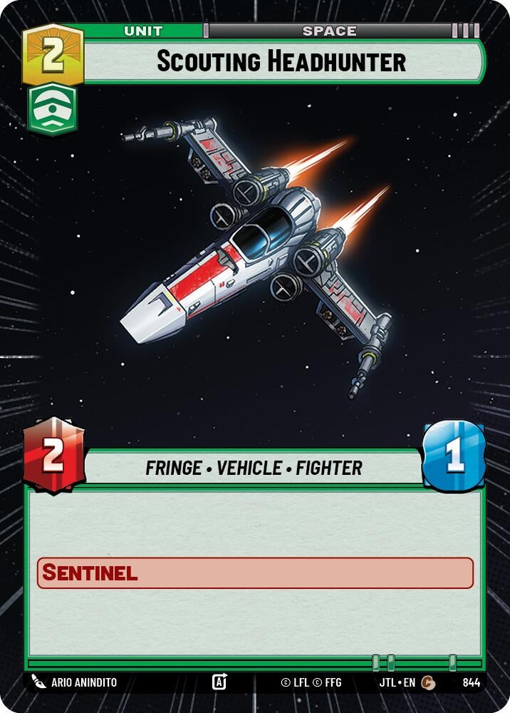 Image for Scouting Headhunter (Hyperspace Foil) (Jump to Lightspeed) (844) - Star Wars: Unlimited
