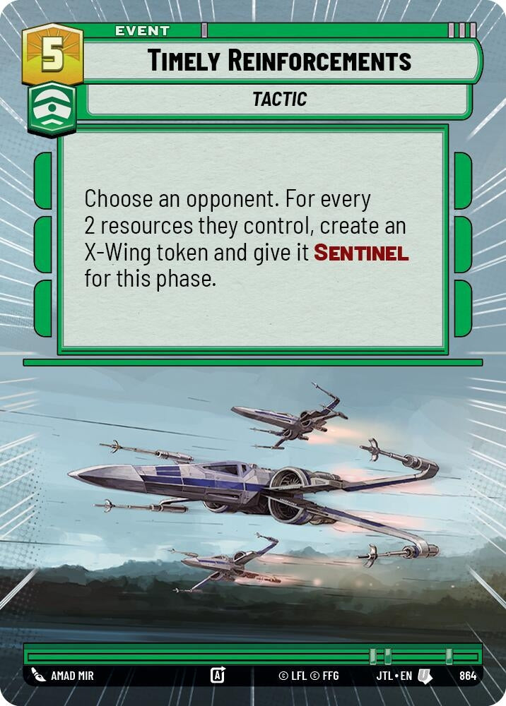 Image for Timely Reinforcements (Hyperspace Foil) (Jump to Lightspeed) (864) - Star Wars: Unlimited