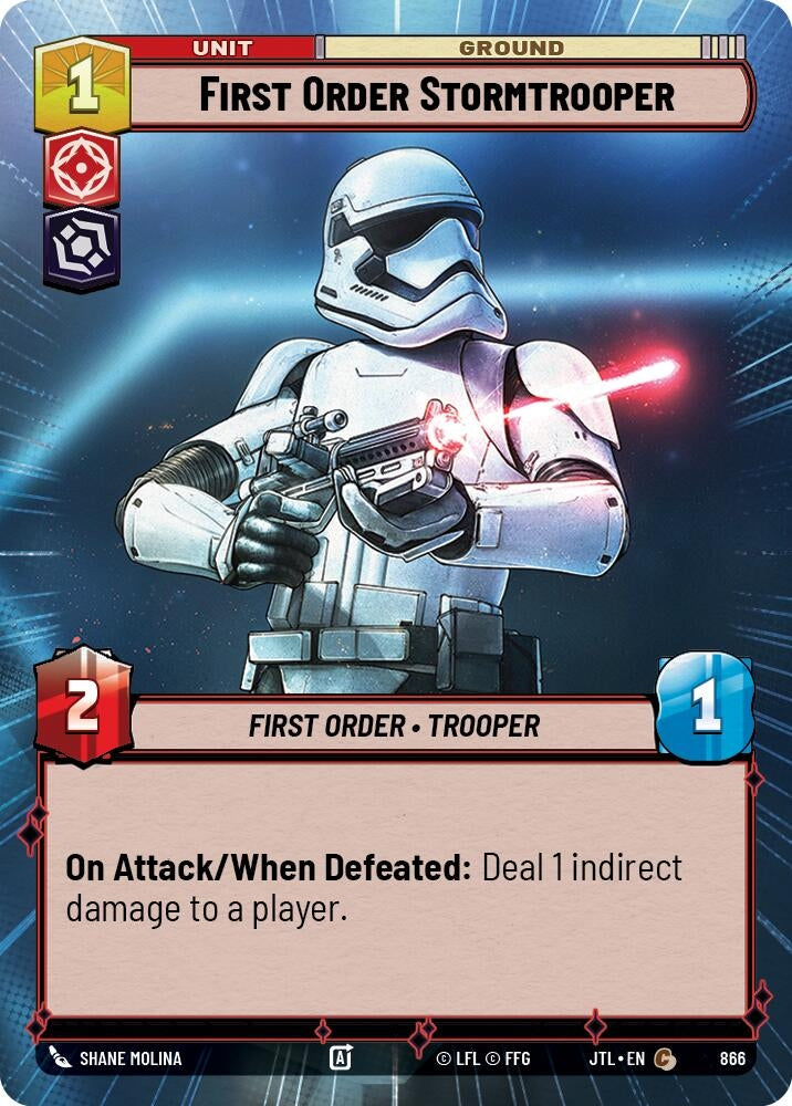 Image for First Order Stormtrooper (Hyperspace Foil) (Jump to Lightspeed) (866) - Star Wars: Unlimited