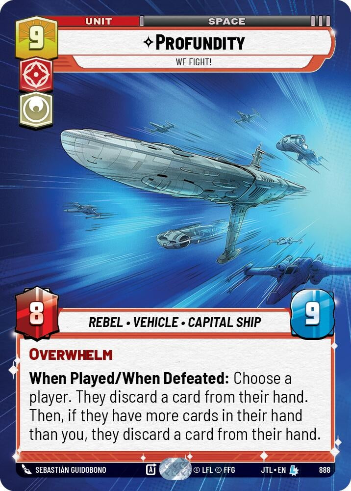 Image for Profundity - We Fight! (Hyperspace Foil) (Jump to Lightspeed) (888) - Star Wars: Unlimited