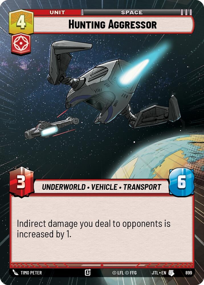 Image for Hunting Aggressor (Hyperspace Foil) (Jump to Lightspeed) (899) - Star Wars: Unlimited