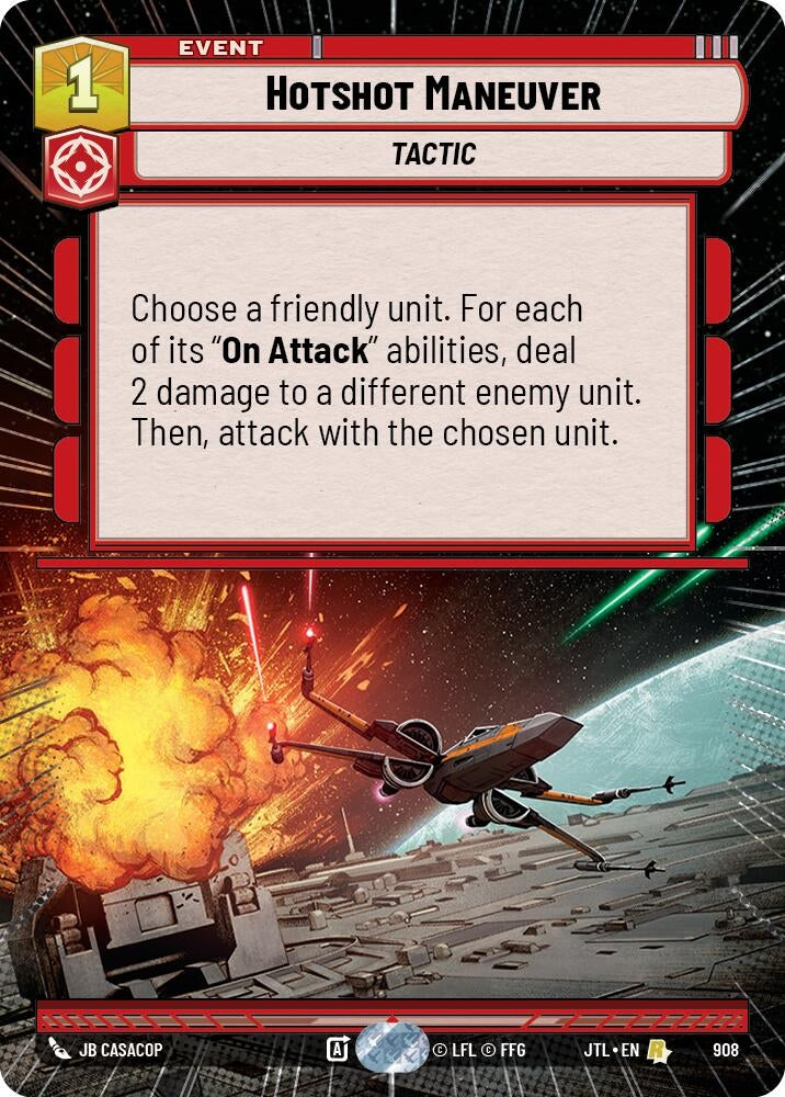 Image for Hotshot Maneuver (Hyperspace Foil) (Jump to Lightspeed) (908) - Star Wars: Unlimited