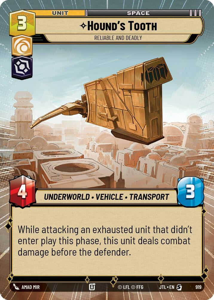 Image for Hound's Tooth - Reliable and Deadly (Hyperspace Foil) (Jump to Lightspeed) (919) - Star Wars: Unlimited
