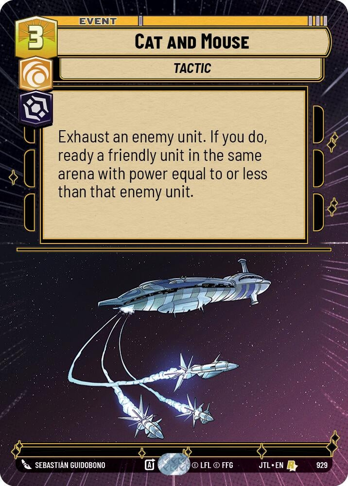 Image for Cat and Mouse (Hyperspace Foil) (Jump to Lightspeed) (929) - Star Wars: Unlimited
