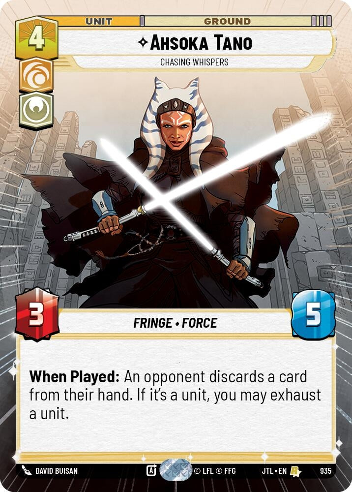 Image for Ahsoka Tano - Chasing Whispers (Hyperspace Foil) (Jump to Lightspeed) (935) - Star Wars: Unlimited