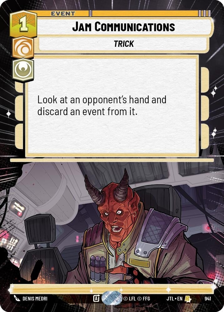 Image for Jam Communications (Hyperspace Foil) (Jump to Lightspeed) (941) - Star Wars: Unlimited