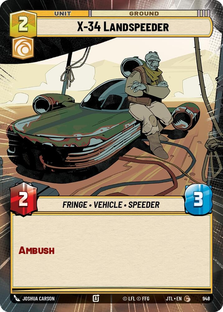 Image for X-34 Landspeeder (Hyperspace Foil) (Jump to Lightspeed) (948) - Star Wars: Unlimited