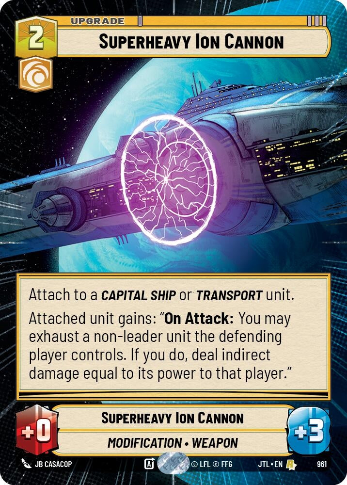 Image for Superheavy Ion Cannon (Hyperspace Foil) (Jump to Lightspeed) (961) - Star Wars: Unlimited