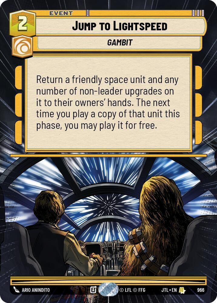 Image for Jump to Lightspeed (Hyperspace Foil) (Jump to Lightspeed) (966) - Star Wars: Unlimited