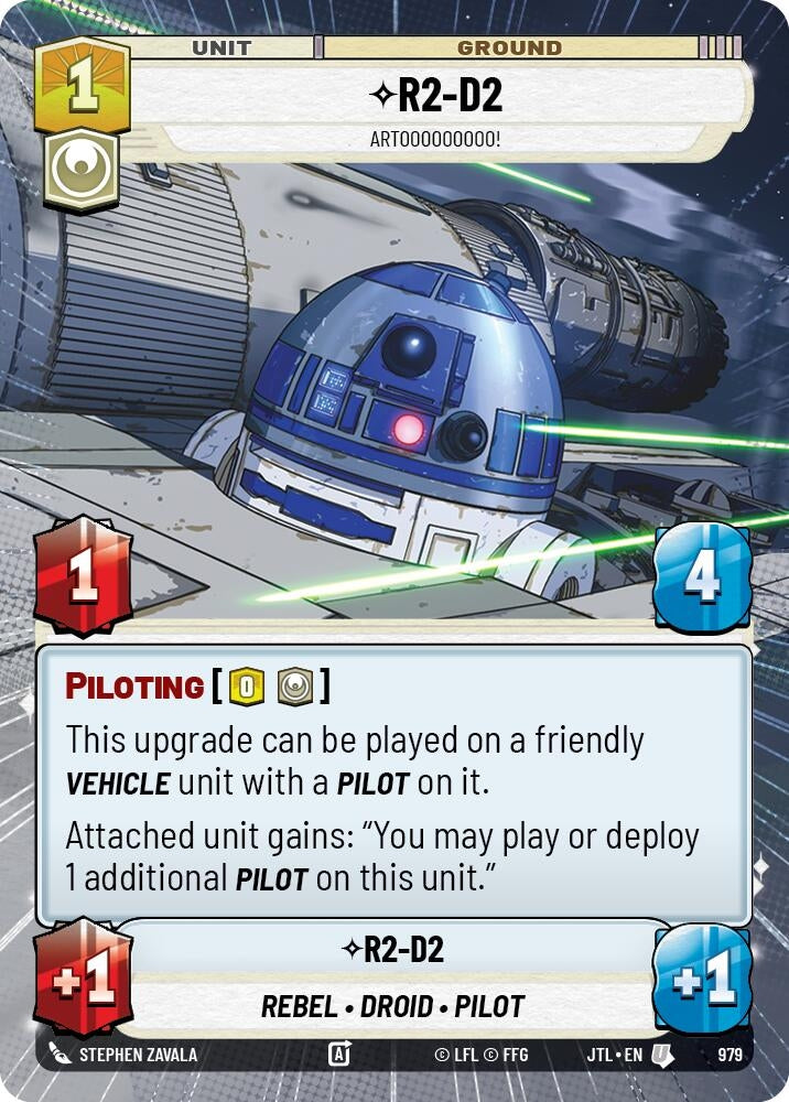 Image for R2-D2 - Artooooooooo! (Hyperspace Foil) (Jump to Lightspeed) (979) - Star Wars: Unlimited