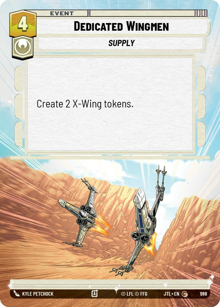 Image for Dedicated Wingmen (Hyperspace Foil) (Jump to Lightspeed) (988) - Star Wars: Unlimited