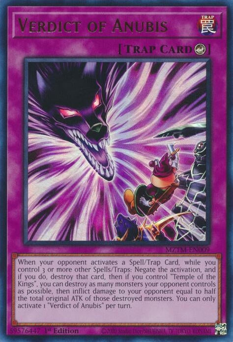 Image for Verdict of Anubis (Maze of the Master) (MZTM-EN009) - YuGiOh