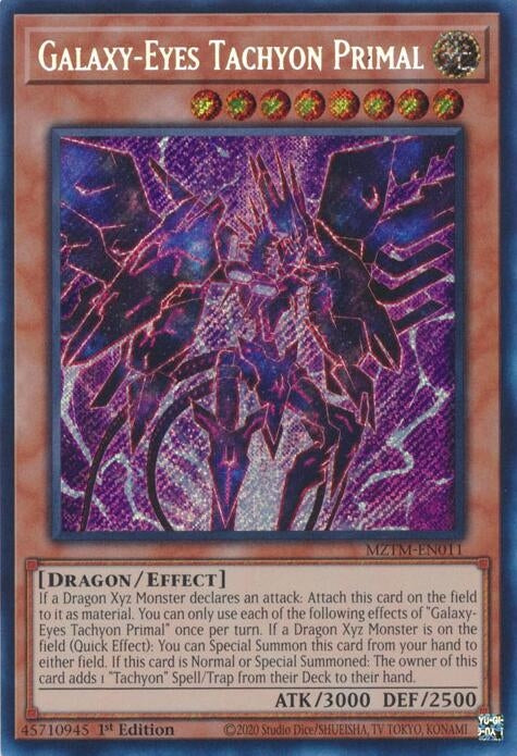 Image for Galaxy-Eyes Tachyon Primal (Maze of the Master) (MZTM-EN011) - YuGiOh