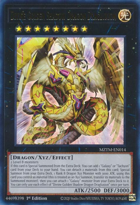 Image for Divine Golden Shadow Dragon Dragluxion (Maze of the Master) (MZTM-EN014) - YuGiOh