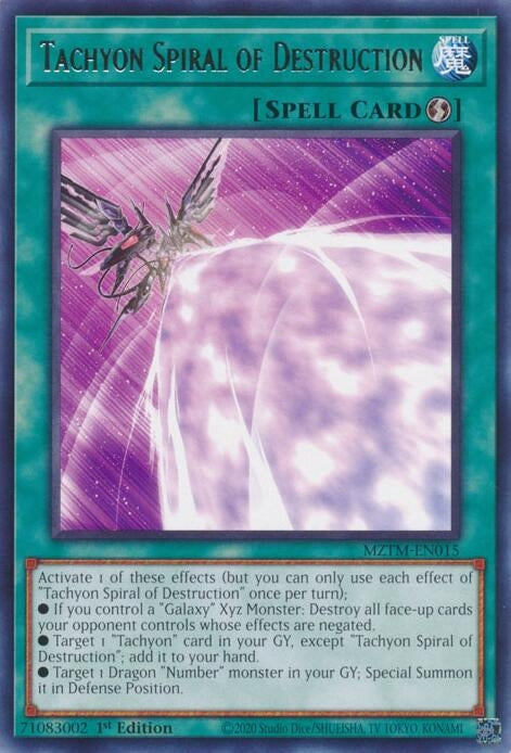 Image for Tachyon Spiral of Destruction (Maze of the Master) (MZTM-EN015) - YuGiOh