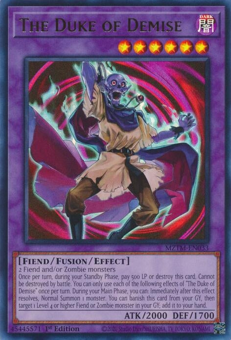 Image for The Duke of Demise (Maze of the Master) (MZTM-EN033) - YuGiOh
