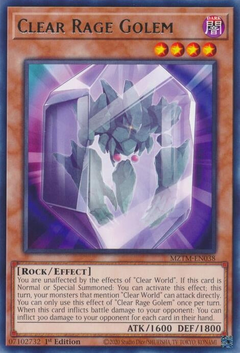 Image for Clear Rage Golem (Maze of the Master) (MZTM-EN038) - YuGiOh