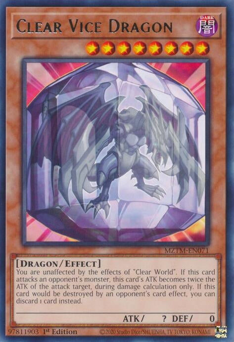 Image for Clear Vice Dragon (Maze of the Master) (MZTM-EN071) - YuGiOh