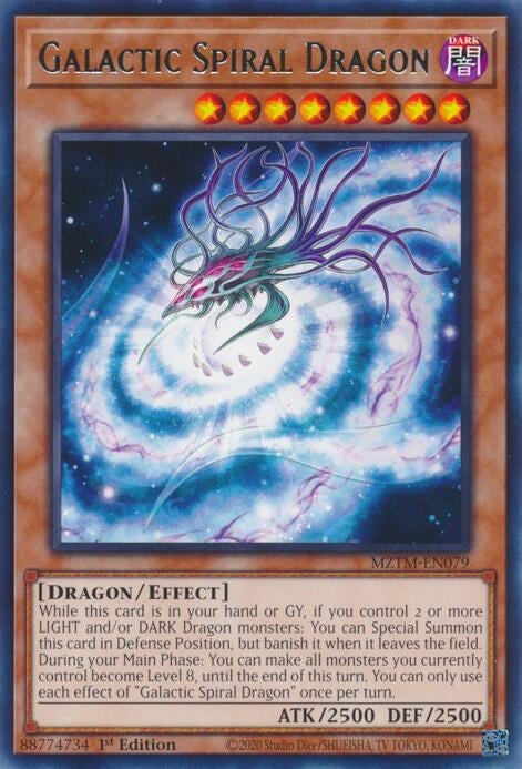 Image for Galactic Spiral Dragon (Maze of the Master) (MZTM-EN079) - YuGiOh